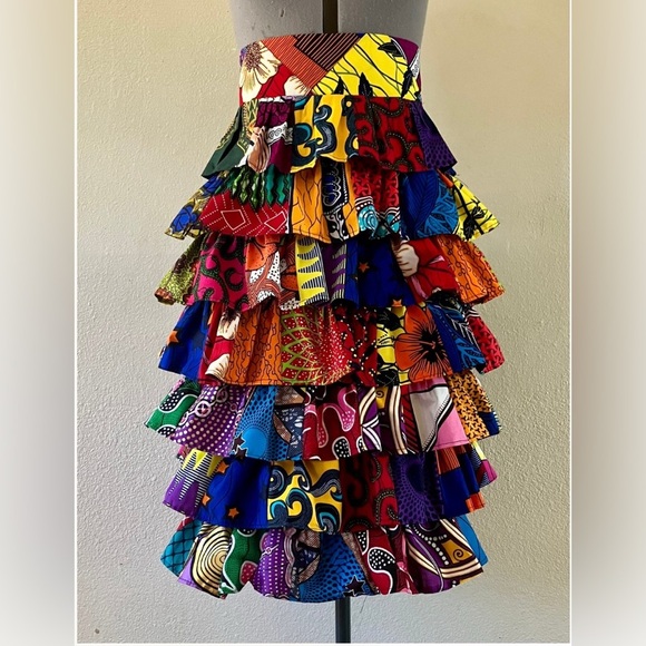 Colorful Patterned Women's Skirt - Picture 1 of 2